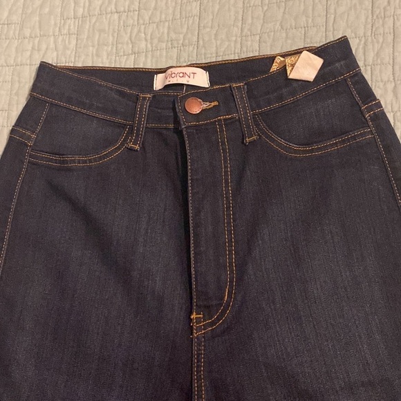 Vibrant M.I.U Women’s 9(W28) Dark Wash Blue Denim High Waist Skinny Jeans USA - Picture 2 of 13